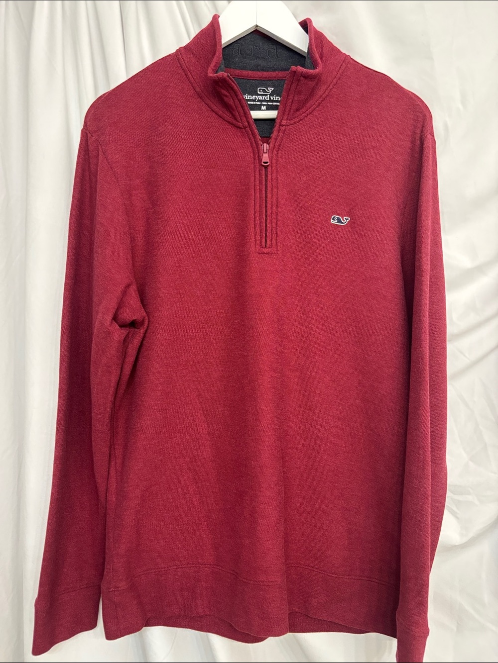 Vineyard Vines Maroon Half-Zip Pullover Men's Size Medium